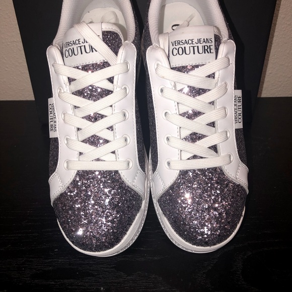 Versace Jeans Couture Sparkling Lace Up Sneakers - Picture 5 of 9